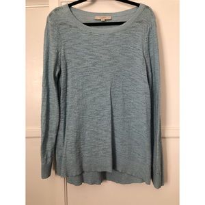 L Loft ice blue sweater